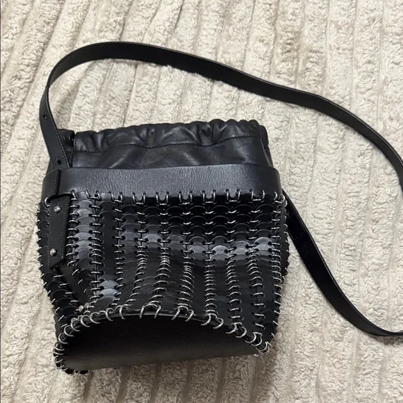 Paco Rabanne Black and Silver Crossbody Bag - Picture 2 of 5